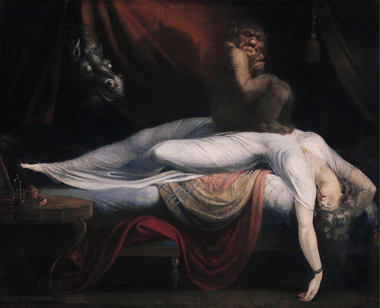 Henry Fuseli’s painting The Nightmare, a sleeping woman with a demon on her chest