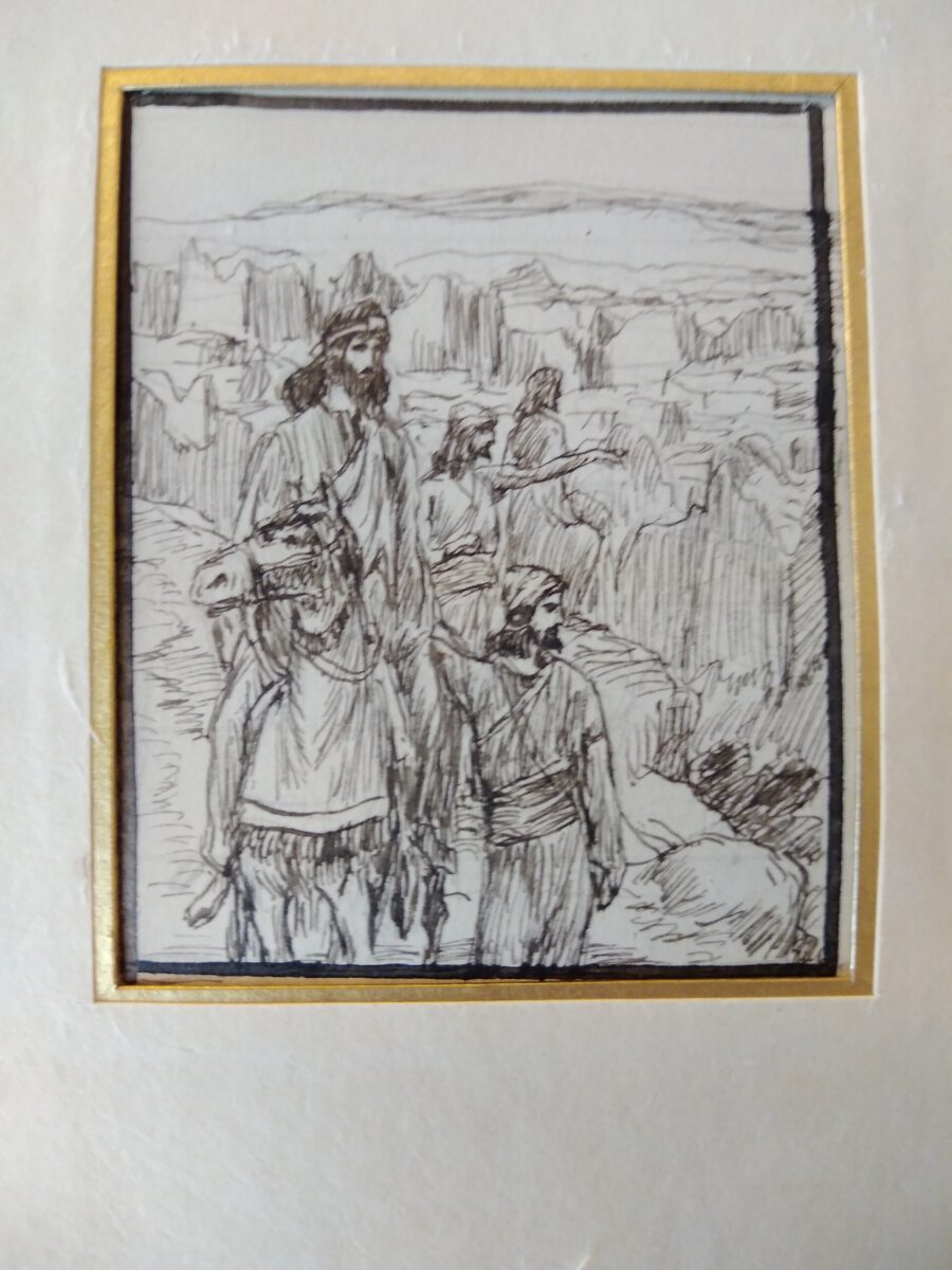 James Tissot’s watercolor of Nehemiah standing among the broken walls of Jerusalem