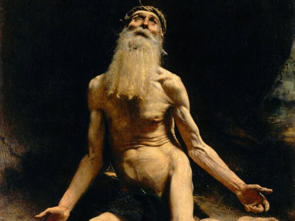Léon Bonnat’s painting of Job seated in sackcloth, bowed with grief
