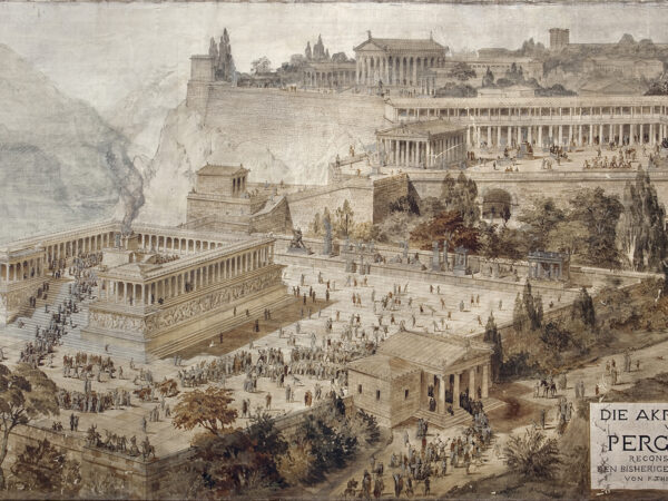 Friedrich Thiersch’s 1882 reconstruction of the acropolis of Pergamon on its high hill