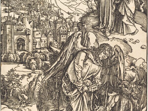 Albrecht Dürer’s woodcut of the angel with the key to the bottomless pit, from his Apocalypse series