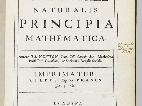 The title page of Isaac Newton’s Principia Mathematica, 1687