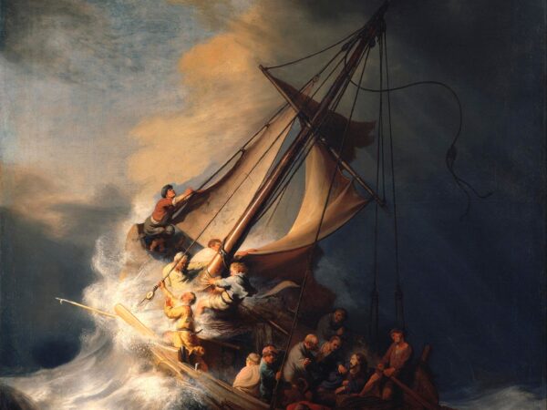 Rembrandt’s painting of Christ and the disciples in a storm on the Sea of Galilee