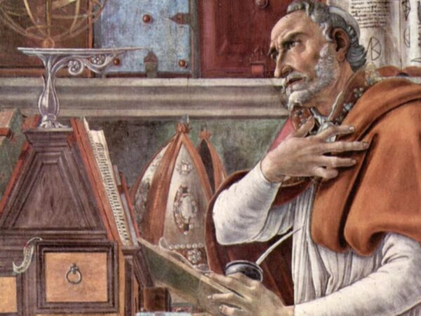 Sandro Botticelli’s painting of Saint Augustine at his desk, pen in hand