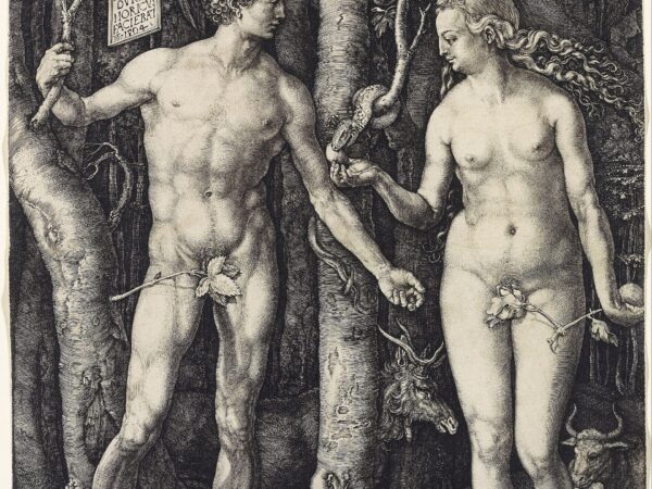 Albrecht Dürer’s engraving of Adam and Eve standing beside the tree of knowledge