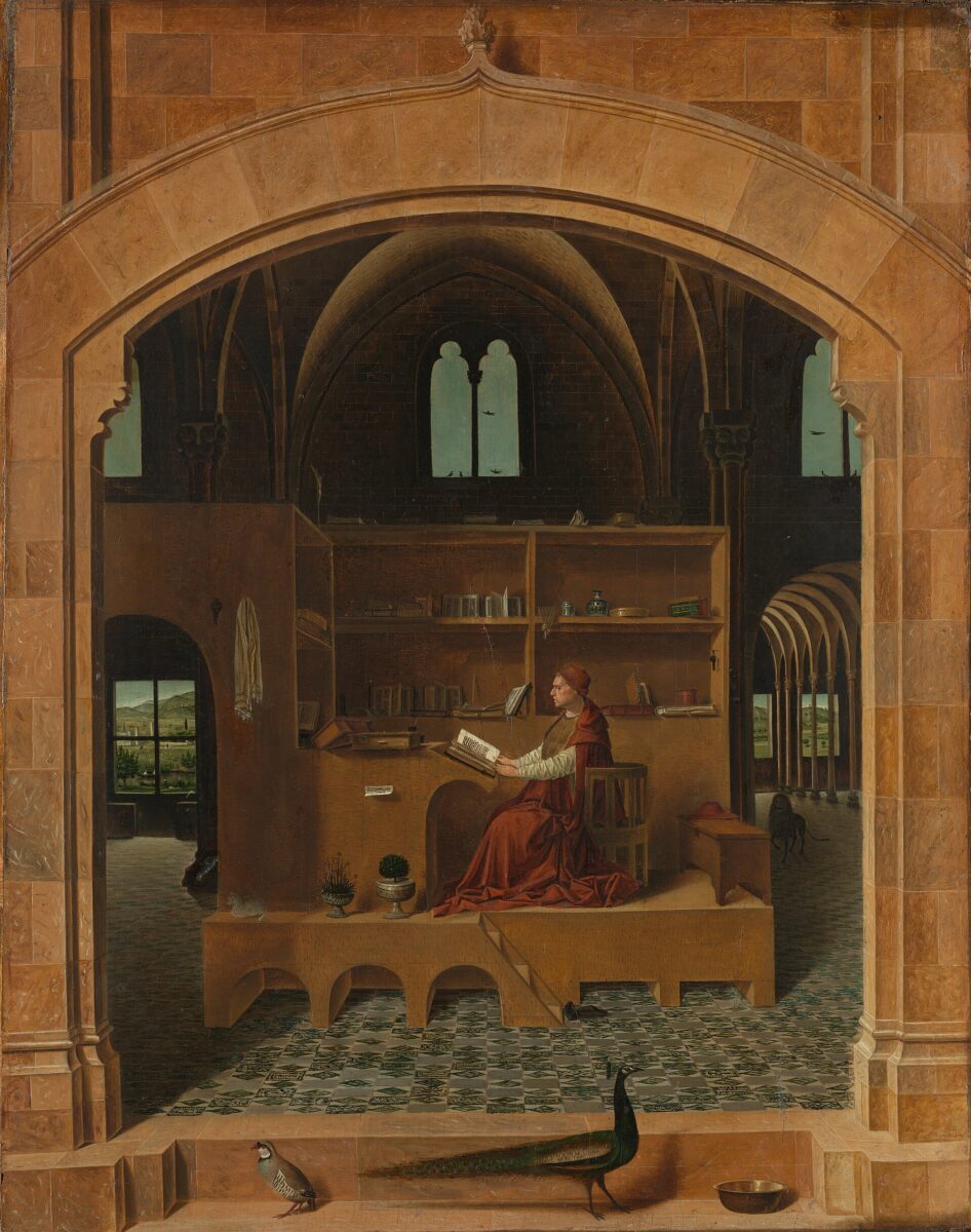 Antonello da Messina’s painting of Saint Jerome reading in his study