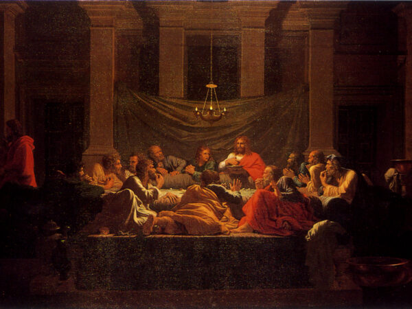 Poussin’s painting of Christ and his disciples at the Last Supper
