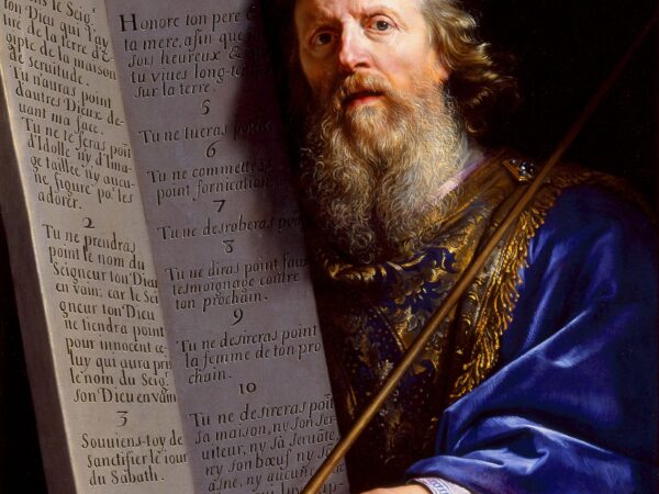 Philippe de Champaigne’s painting of Moses holding up the tablets of the Law