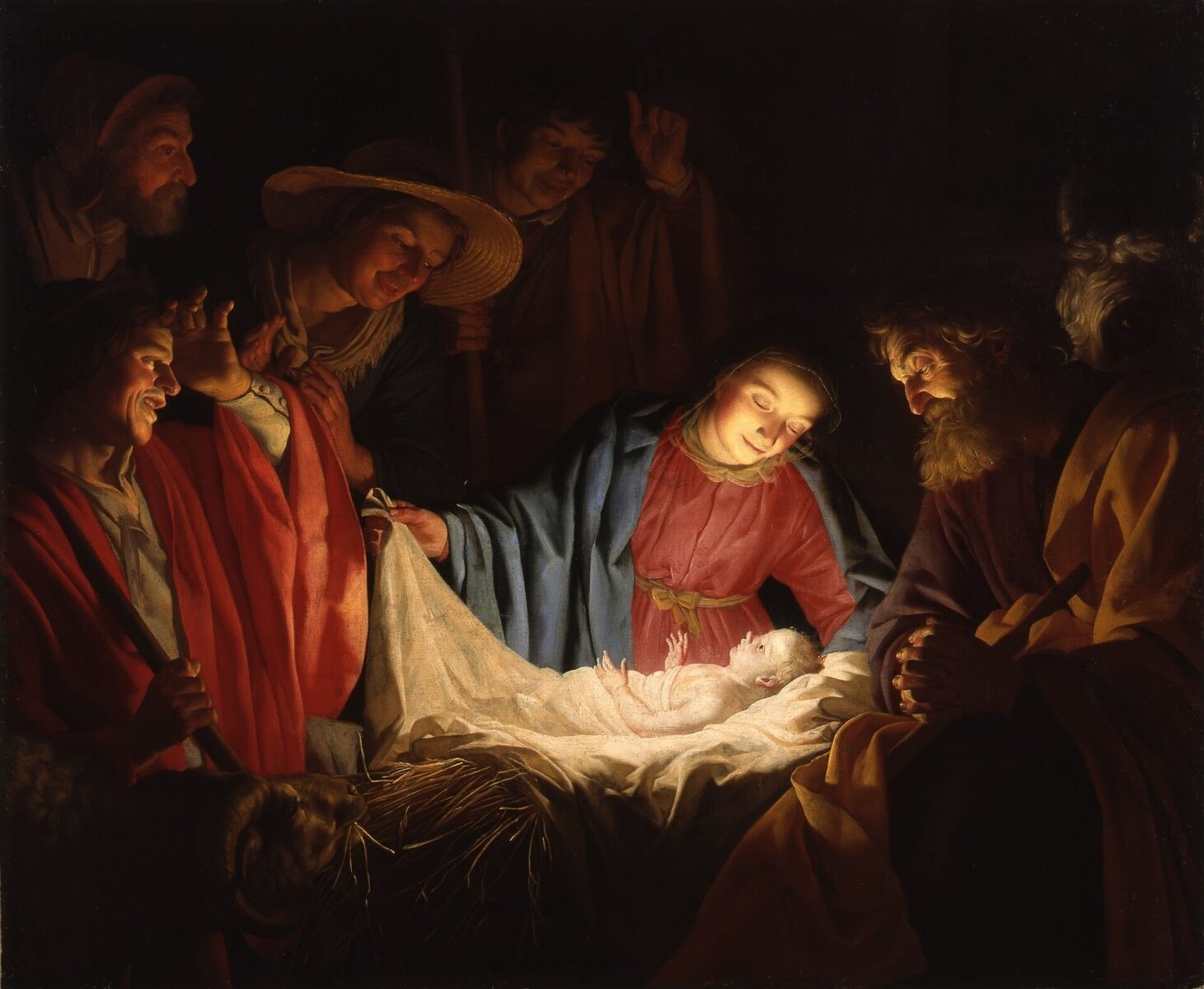 Gerard van Honthorst’s candlelit painting of the shepherds adoring the infant Jesus