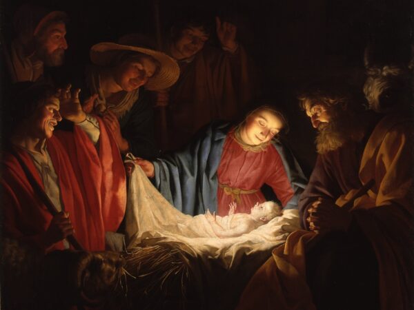 Gerard van Honthorst’s candlelit painting of the shepherds adoring the infant Jesus