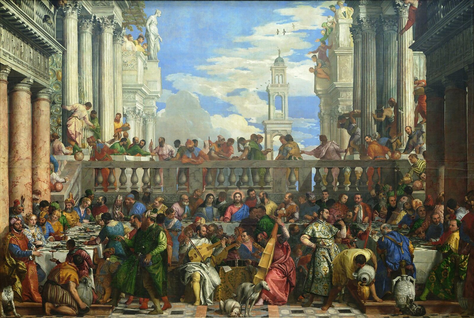 Paolo Veronese’s Wedding at Cana, a crowded feast with Christ seated at the centre of the table