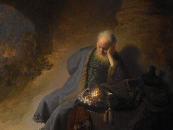 Rembrandt’s painting of the prophet Jeremiah mourning the fall of Jerusalem