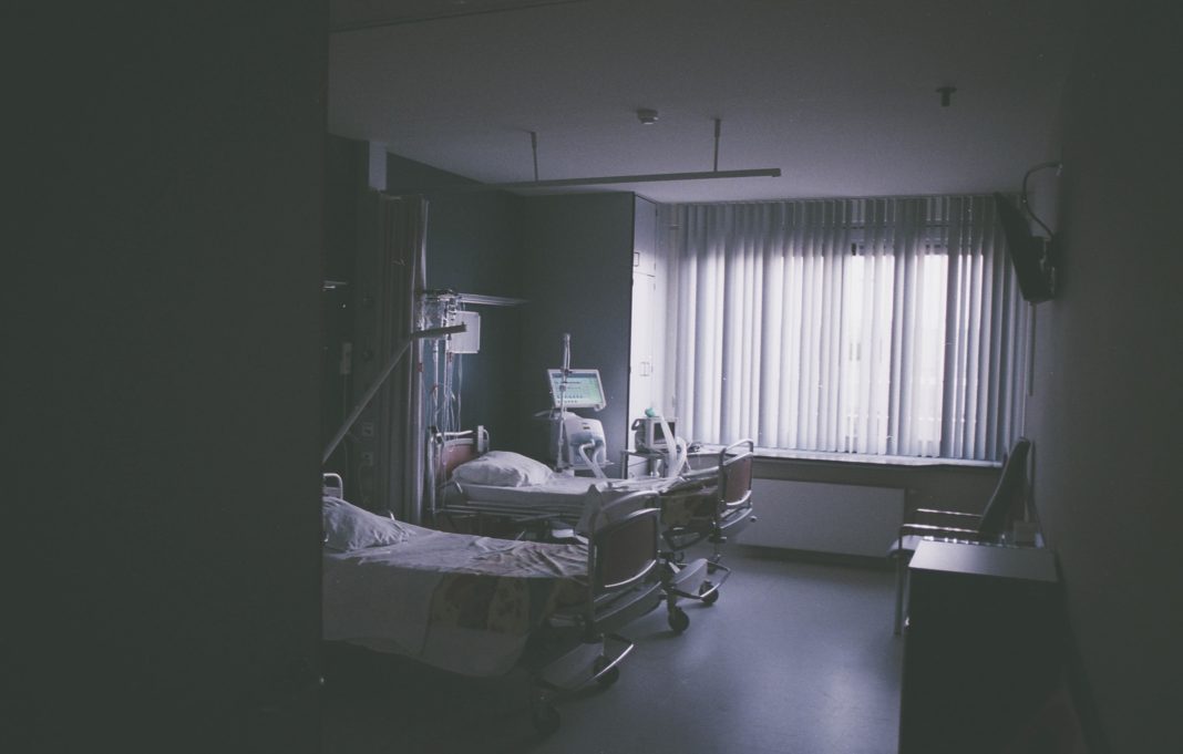 Sad picture of empty hospital room.